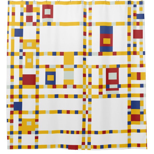 Cortina Para Box Piet Mondrian - Broadway Boogie Woogie Arte Modern (Frente)