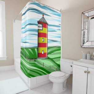 Cortina Para Box Pilsum Lighthouer Leuchtturm