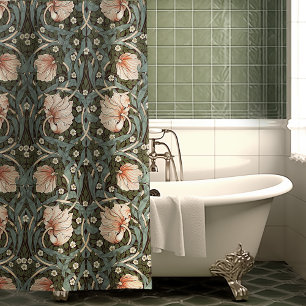 Cortina Para Box Pimpernel Verde Mudado William Morris Floral