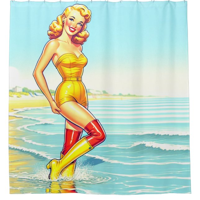 Cortina Para Box Pin Up Lady (Frente)