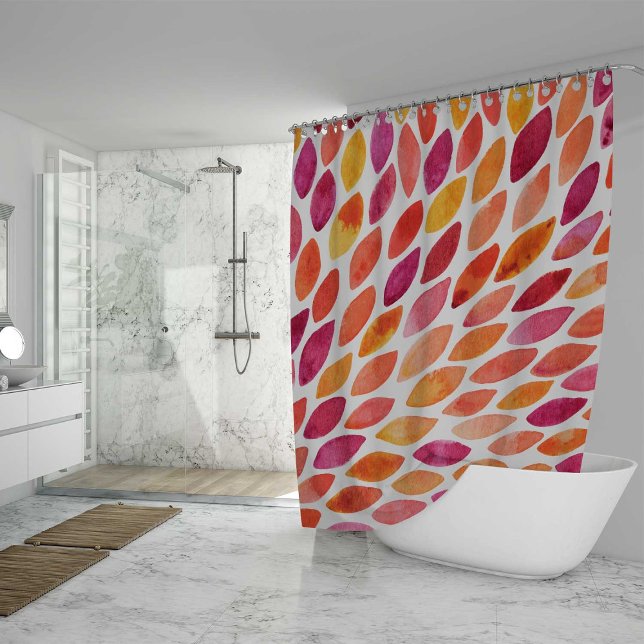 Cortina Para Box Pincel de aquarela derrubada amarela e laranja (Criador carregado)