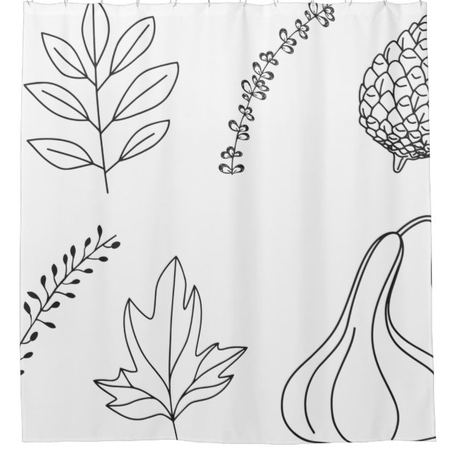 Cortina Para Box Pine cone leaf branch squash (Frente)