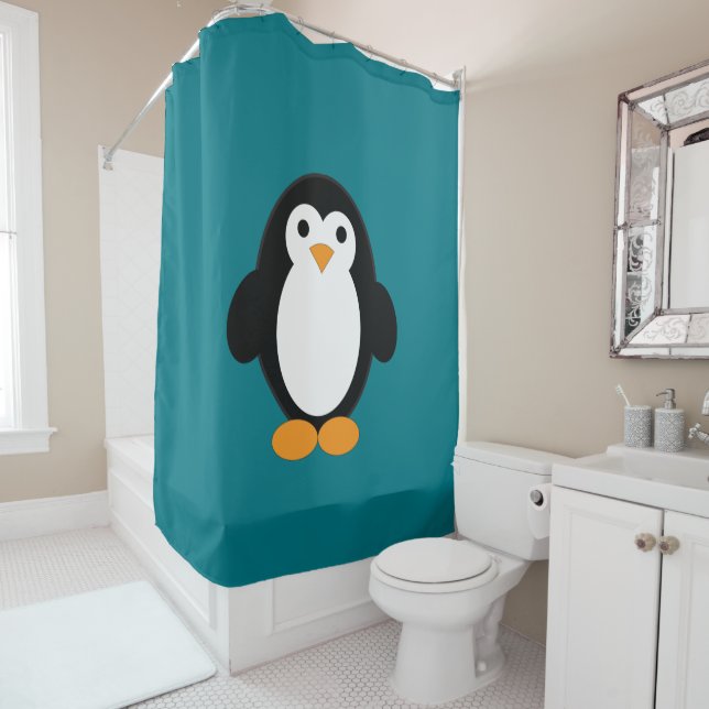 Cortina Para Box Pinguim de Cartoon Bonito (In Situ)