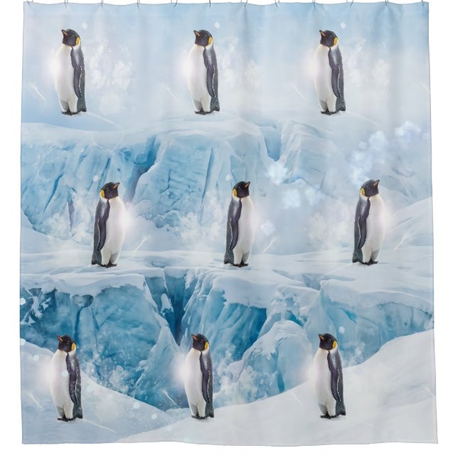 Cortina Para Box Pinguins Imperadores Em Uma Geleira (Frente)