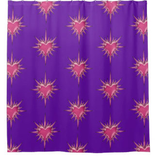 Cortina Para Box Pink Barbed Heart Cybersigilism Shower Curtain