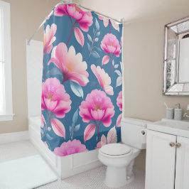 CORTINA PARA BOX PINK FLORAL ROMÂNTICO