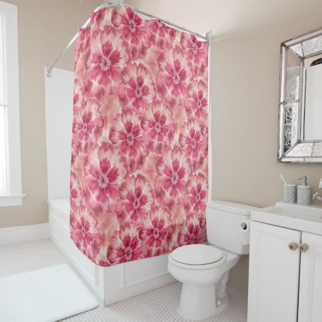 Cortina Para Box Pink Floral Tie Dye (In Situ)