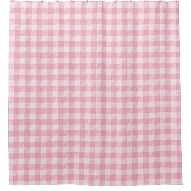 Cortina Para Box Pink Gingham Pattern Girly Check Plaid Checkered (Frente)