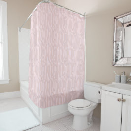 Cortina Para Box Pink Zebra Pattern Shower Curtain