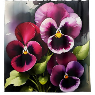 Cortina Para Box pintura a aquarela bonito maroon daek vermelha pan