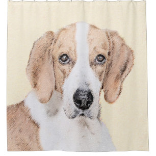 Cortina Para Box Pintura Americana de Foxhound - Arte Cachorro Orig