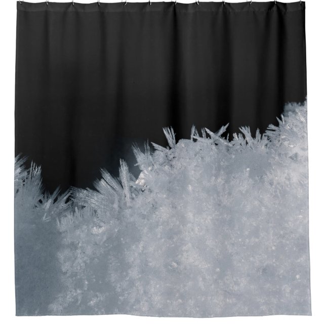 Cortina Para Box Pintura de abstrato branco e azul (Frente)