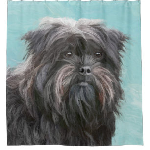 Cortina Para Box Pintura de Affenpinscher - Arte de Cachorro Origin