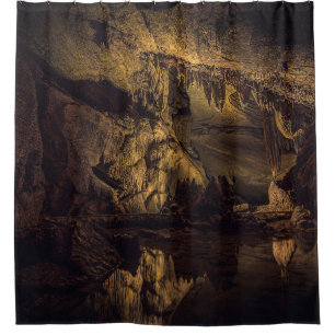 CORTINA PARA BOX PINTURA DE CAVERNA BRANCA E PRETA