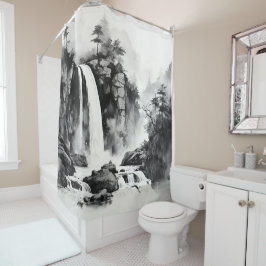 Cortina Para Box Pintura em Tinta da Ásia em Cascata