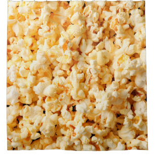 Cortina Para Box Pipoca feia em fundo inteiro. Comida