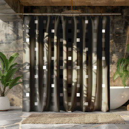 Cortina Para Box Pixels Reprodução Verificar Padrão Preto da Cinza