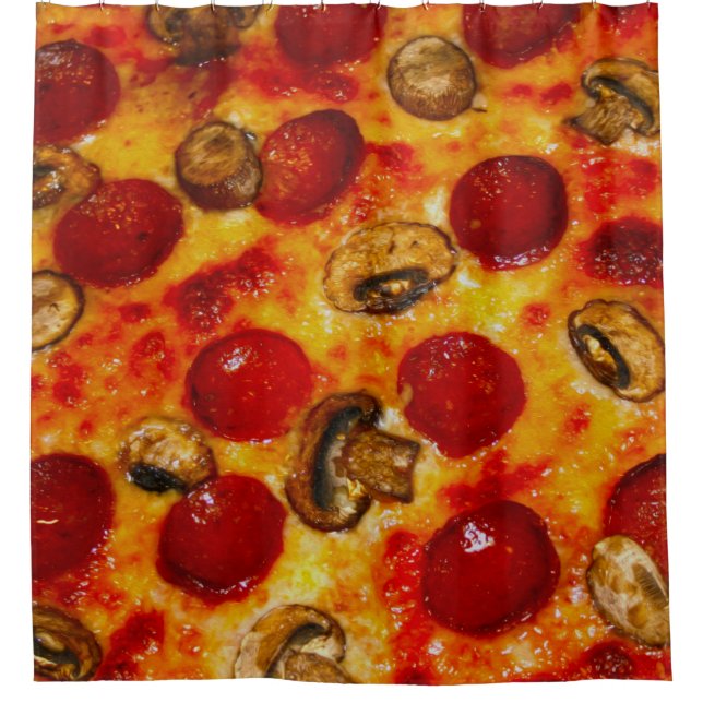 Cortina Para Box Pizza de Pepperoni e Cogumelo (Frente)