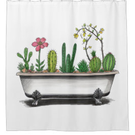 Cortina Para Box Plantas Cuja Cactus