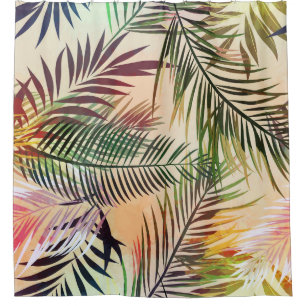 Cortina Para Box Plantas Tropicais de abstrato: Ilustração da safra