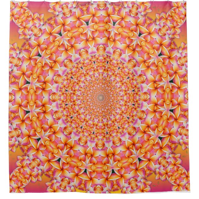 Cortina Para Box Plumérias do Havaí (Frente)