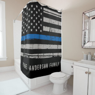 Cortina Para Box Polícia de Linha Azul Personalizada