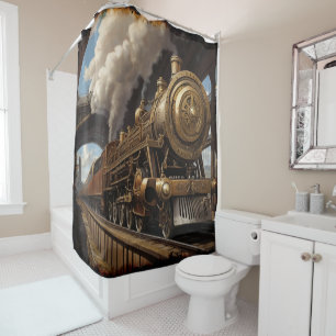 Cortina Para Box Ponte Steampunk Train e Victorian