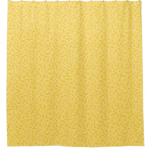 Cortina Para Box Pontos Amarelos Polka (Frente)