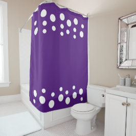 Cortina Para Box Pontos de bolhas roxas e brancas