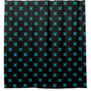 Cortina Para Box Pontos de cruz em preto
