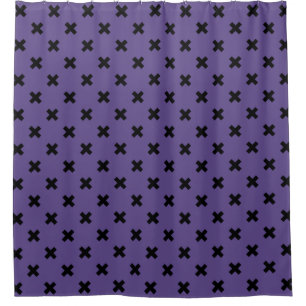 Cortina Para Box Pontos de cruz pretos no ultravioleta