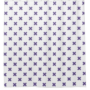 Cortina Para Box Pontos de cruz ultravioleta em branco