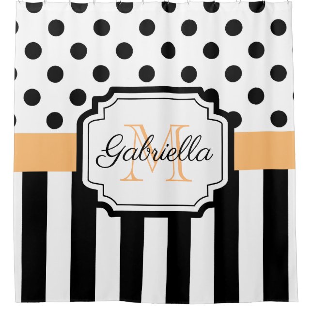 Cortina Para Box Pontos e faixas (Frente)