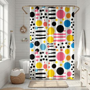 Cortina Para Box Pontos e linhas coloridos retroreléticos