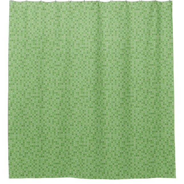 Cortina Para Box Pontos Verde Claros (Frente)