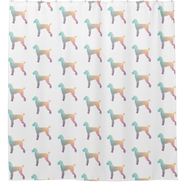 Cortina Para Box Poodle Geo Silhouette Pastel (Frente)