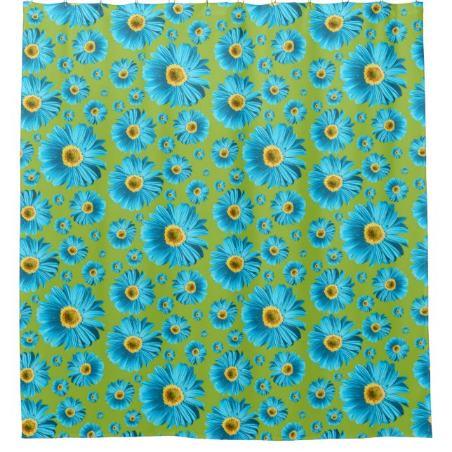 Cortina Para Box Pop Daisy Aqua Blue (Frente)