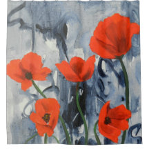 Poppies vermelhos na Cinza