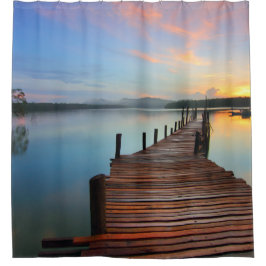 Cortina Para Box por do sol no lago