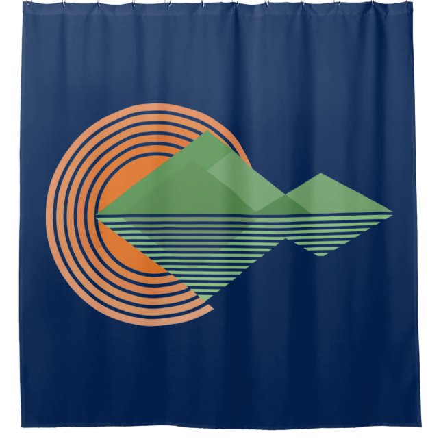 Cortina Para Box Pôr do sol no vale (Frente)