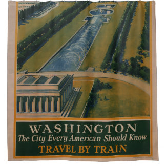 Cortina Para Box Poster de viagens Vintage Washington DC