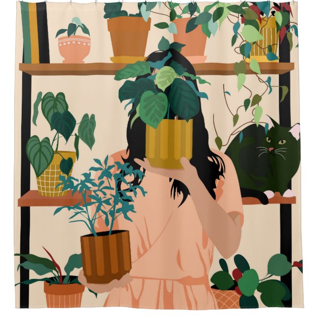 Cortina Para Box Potted Oasis (Frente)