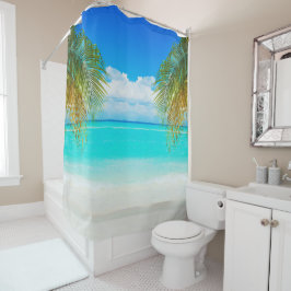 Cortina Para Box Praia Elegante de Árvore de Coco com Marca Persona