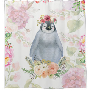 Cortina Para Box Presente de aniversário de filha de pinguim bonit