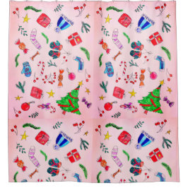 Cortina Para Box Presentes de Natal de Ano Novo