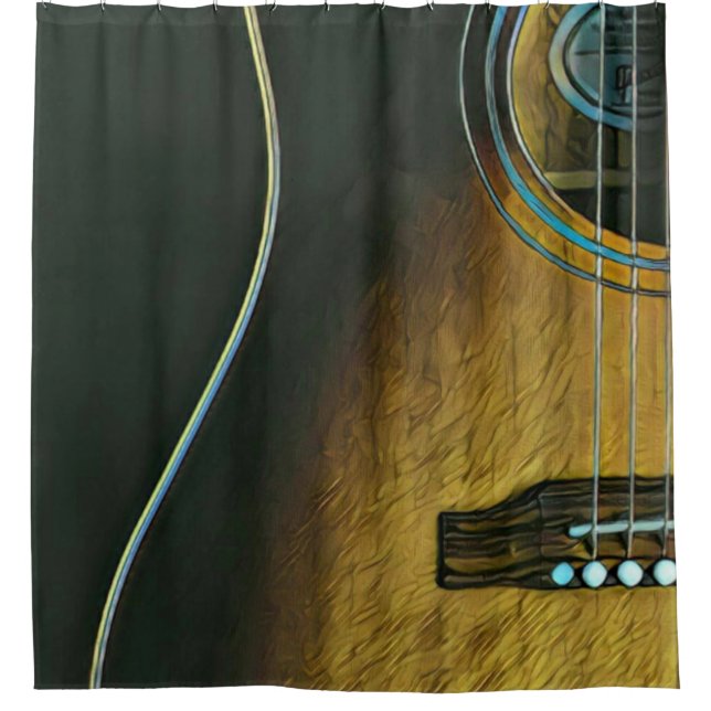 Cortina Para Box Presentes para amantes de violão (Frente)
