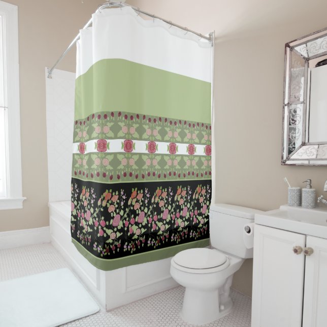 Cortina Para Box Preto com Verde (In Situ)