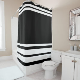 Cortina Para Box Preto: Linhas Modernas em Branco