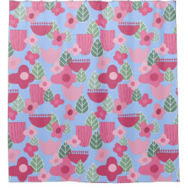 Cortina Para Box Primavera Escandinavo Rosa