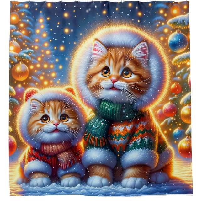 Cortina Para Box "Primeiro Natal dos Ginger Kittens" (Frente)